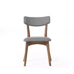 GDFStudio Megann Ensemble de salle à manger 5 pièces en tissu et bois, style moderne milieu de siècle