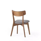 GDFStudio Megann Ensemble de salle à manger 5 pièces en tissu et bois, style moderne milieu de siècle