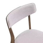 GDFStudio Megann Ensemble de salle à manger 5 pièces en tissu et bois, style moderne milieu de siècle