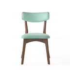 GDFStudio Megann Ensemble de salle à manger 5 pièces en tissu et bois, style moderne milieu de siècle