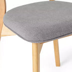 GDFStudio Megann Ensemble de salle à manger 5 pièces en tissu et bois, style moderne milieu de siècle