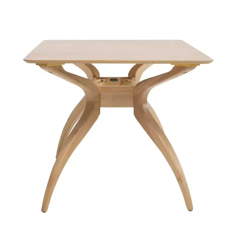 GDFStudio Megann Ensemble de salle à manger 5 pièces en tissu et bois, style moderne milieu de siècle