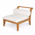 Ensemble de canapés de patio 6 pièces, salon de jardin modulaire d'extérieur, sectionnel en forme de L avec table, pouf, coussins et oreillers - ModernLuxe