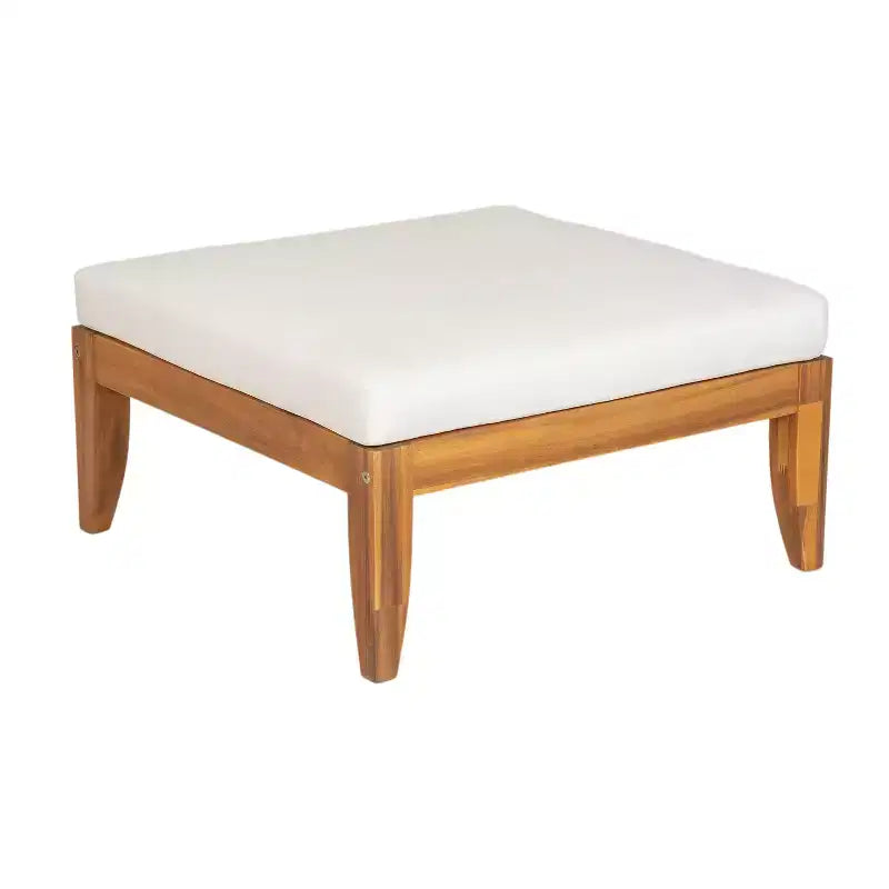 Ensemble de canapés de patio 6 pièces, salon de jardin modulaire d'extérieur, sectionnel en forme de L avec table, pouf, coussins et oreillers - ModernLuxe