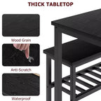 Ensemble table à manger et 4 chaises, table de cuisine moderne avec chaises et banc pour petit espace, ensemble de salle à manger 4 personnes avec cadre en métal et étagère de rangement