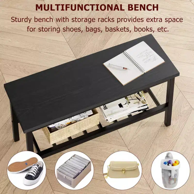 Ensemble table à manger et 4 chaises, table de cuisine moderne avec chaises et banc pour petit espace, ensemble de salle à manger 4 personnes avec cadre en métal et étagère de rangement