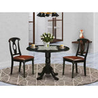 HomeStock Belmont 3-Piece Kitchen Table Set, Black