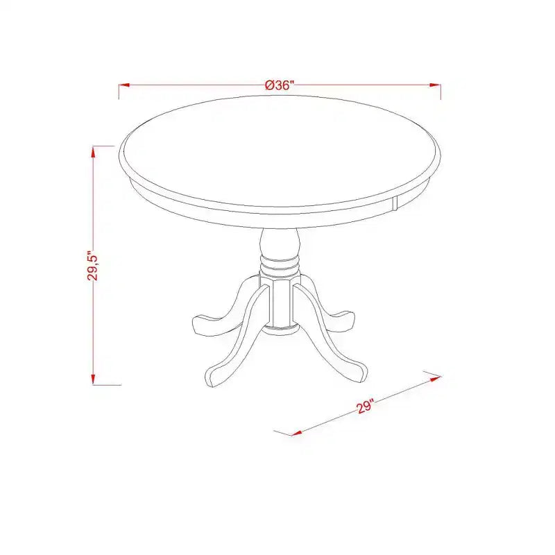 HomeStock Belmont Ensemble de 3 pièces pour salle à manger 1 table de cuisine et 2 chaises de cuisine en tissu lin Doeskin Dossier capitonné, clous décoratifs - Finition acajou