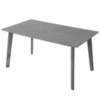 Ensemble de salle à manger en bois 6 pièces, table rectangulaire avec 4 chaises rembourrées et banc