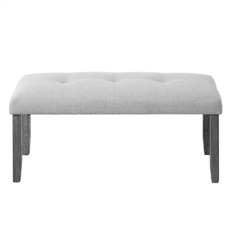 Ensemble de salle à manger en bois 6 pièces, table rectangulaire avec 4 chaises rembourrées et banc