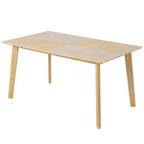 Ensemble de salle à manger en bois 6 pièces, table rectangulaire avec 4 chaises rembourrées et banc