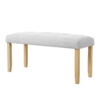 Ensemble de salle à manger en bois 6 pièces, table rectangulaire avec 4 chaises rembourrées et banc