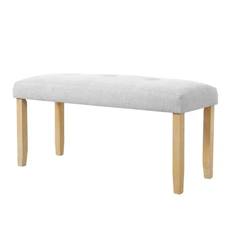Ensemble de salle à manger en bois 6 pièces, table rectangulaire avec 4 chaises rembourrées et banc