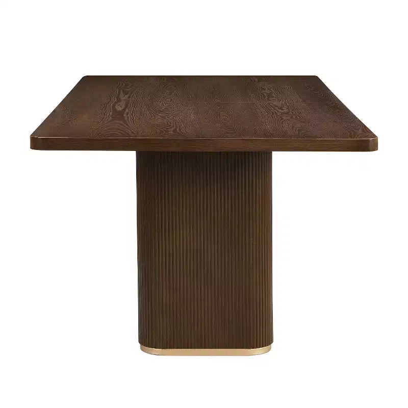 Ensemble de salle à manger contemporain 7 pièces Christopher Knight Home Evangeline en hévéa rembourré avec table rectangulaire surdimensionnée