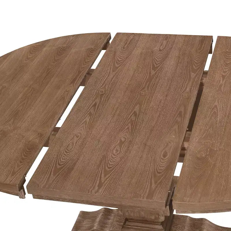 GDFStudio Alachua Ensemble de salle à manger 5 pièces extensible en bois et tissu de style campagnard