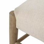 GDFStudio Alachua Ensemble de salle à manger 5 pièces extensible en bois et tissu de style campagnard