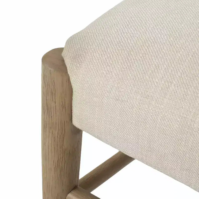 GDFStudio Alachua Ensemble de salle à manger 5 pièces extensible en bois et tissu de style campagnard