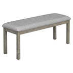 Ensemble de salle à manger 6 places avec plateau de table effet bois, ensemble de table de cuisine avec chaises et banc