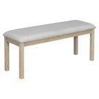 Ensemble de salle à manger 6 places avec plateau de table effet bois, ensemble de table de cuisine avec chaises et banc