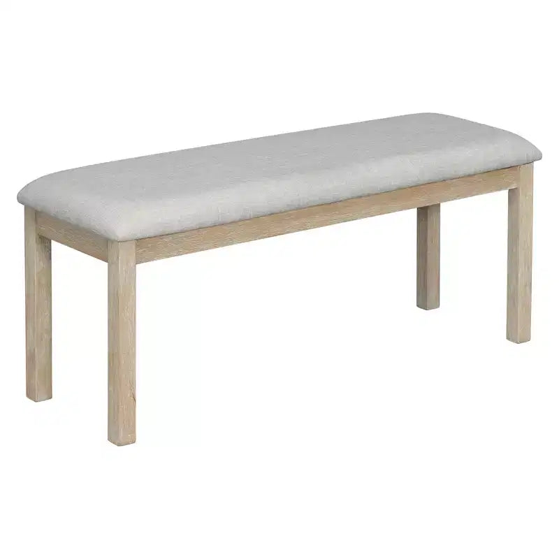 Ensemble de salle à manger 6 places avec plateau de table effet bois, ensemble de table de cuisine avec chaises et banc