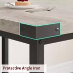 Ensemble table de salle à manger extensible de style campagnard pour 4/6 personnes, grand ensemble de salle à manger avec deux bancs rembourrés, pour la maison, salle à manger, gris rustique