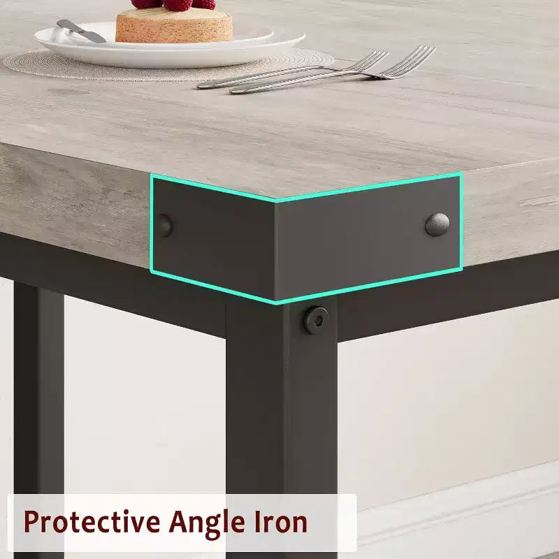 Ensemble table de salle à manger extensible de style campagnard pour 4/6 personnes, grand ensemble de salle à manger avec deux bancs rembourrés, pour la maison, salle à manger, gris rustique
