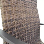 Courtyard Casual Santa Fe – Ensemble de 3 pièces en osier avec fauteuils à bascule pivotants – Comprend une table d'appoint de 20 po et deux fauteuils à bascule pivotants en osier
