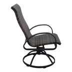 Courtyard Casual Santa Fe – Ensemble de 3 pièces en osier avec fauteuils à bascule pivotants – Comprend une table d'appoint de 20 po et deux fauteuils à bascule pivotants en osier
