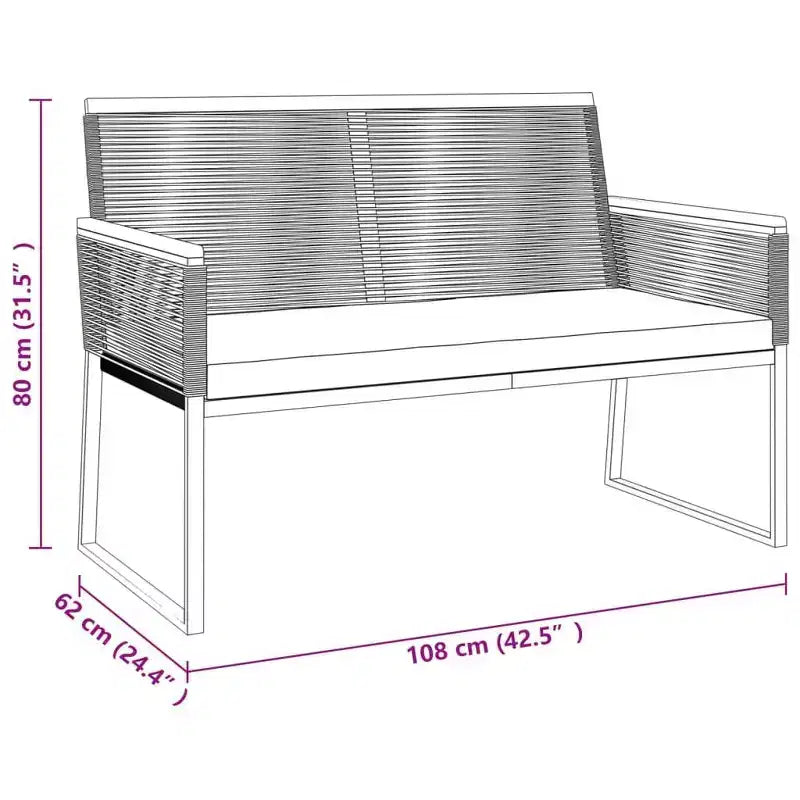 vidaXL Ensemble de 4 fauteuils de jardin - Acier et contreplaqué noirs, chaise de jardin confortable avec coussins épais en coton, design moderne, table rectangulaire