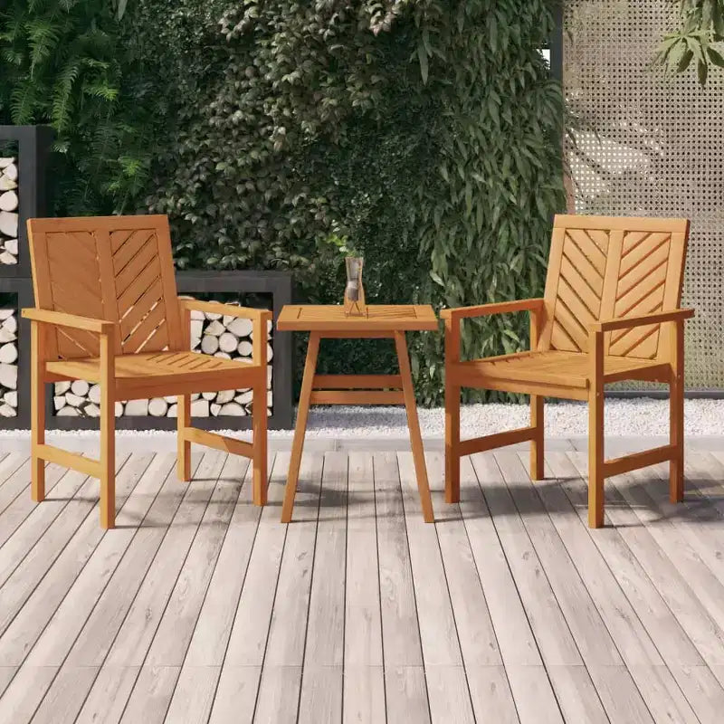 vidaXL Salon de jardin Marron naturel Bois d'acacia massif Moyen Durable