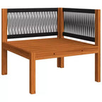 vidaXL Salon de jardin crème, bois naturel Bois d'acacia massif Standard