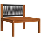 vidaXL Salon de jardin crème Bois d'acacia massif Moyen