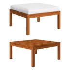 vidaXL Salon de jardin crème Bois d'acacia massif Moyen