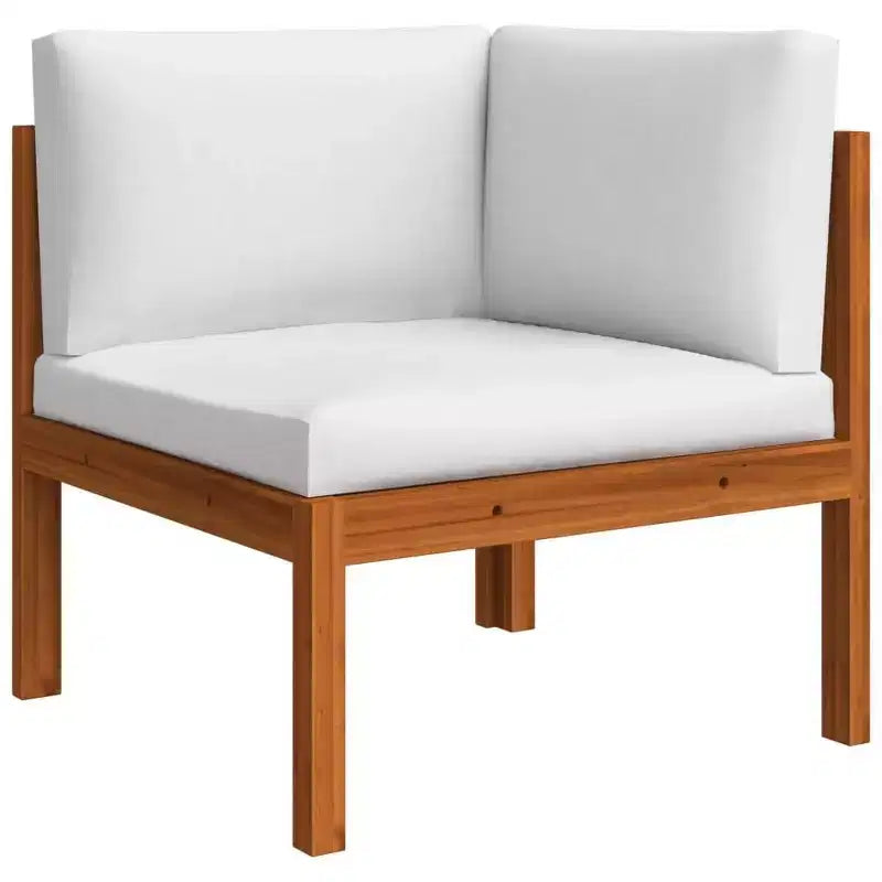 vidaXL Salon de jardin crème Bois d'acacia massif Moyen