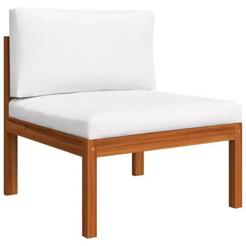 vidaXL Salon de jardin crème Bois d'acacia massif Moyen