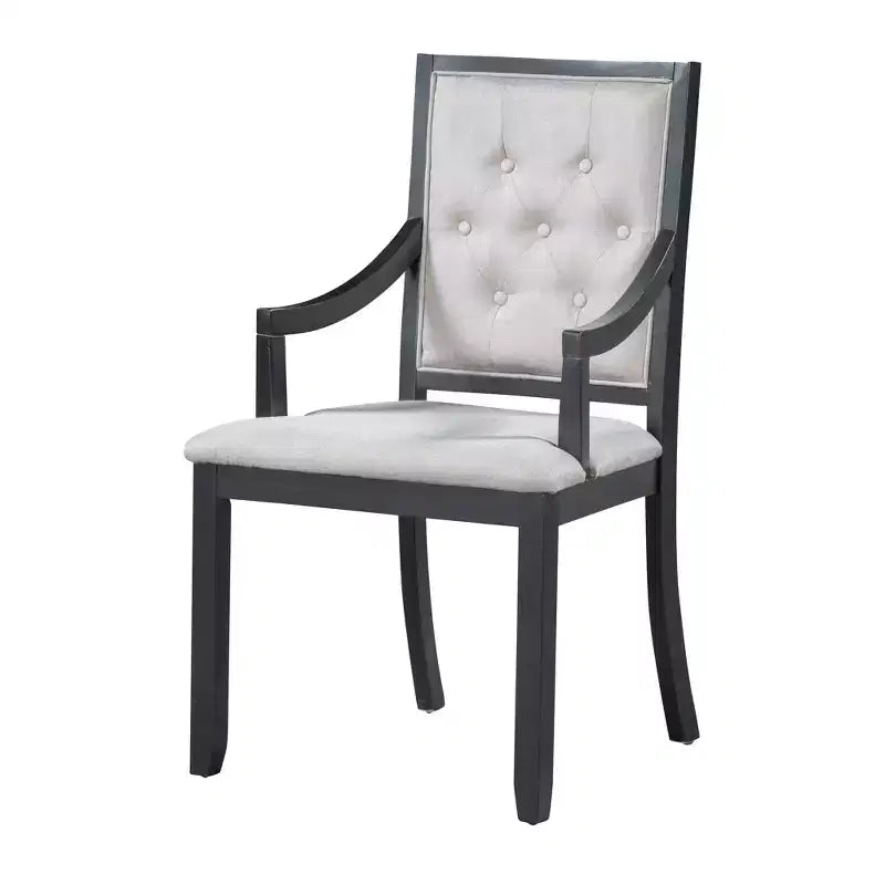 Ensemble de salle à manger rond 5 pièces Polibi avec table extensible de style rétro