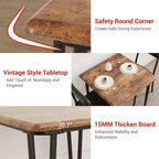 Table à manger pour 2, Ensemble table et chaises petites pour 2, Ensemble de dînette carré pour 2, Ensembles de 3 pièces pour cuisine et salle à manger pour petits espaces, appartement, bureau à domicile