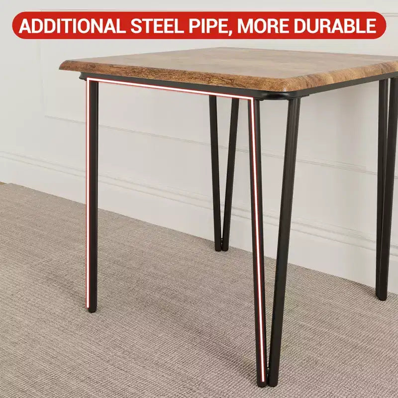Table à manger pour 2, Ensemble table et chaises petites pour 2, Ensemble de dînette carré pour 2, Ensembles de 3 pièces pour cuisine et salle à manger pour petits espaces, appartement, bureau à domicile