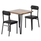 Table à manger pour 2, Ensemble table et chaises petites pour 2, Ensemble de dînette carré pour 2, Ensembles de 3 pièces pour cuisine et salle à manger pour petits espaces, appartement, bureau à domicile