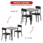 Table à manger pour 2, Ensemble table et chaises petites pour 2, Ensemble de dînette carré pour 2, Ensembles de 3 pièces pour cuisine et salle à manger pour petits espaces, appartement, bureau à domicile