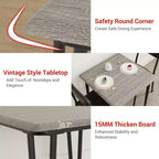 Table à manger pour 2, Ensemble table et chaises petites pour 2, Ensemble de dînette carré pour 2, Ensembles de 3 pièces pour cuisine et salle à manger pour petits espaces, appartement, bureau à domicile