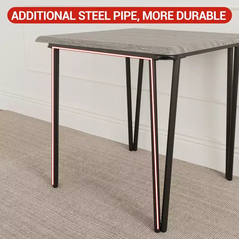 Table à manger pour 2, Ensemble table et chaises petites pour 2, Ensemble de dînette carré pour 2, Ensembles de 3 pièces pour cuisine et salle à manger pour petits espaces, appartement, bureau à domicile