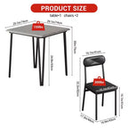 Table à manger pour 2, Ensemble table et chaises petites pour 2, Ensemble de dînette carré pour 2, Ensembles de 3 pièces pour cuisine et salle à manger pour petits espaces, appartement, bureau à domicile