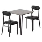 Table à manger pour 2, Ensemble table et chaises petites pour 2, Ensemble de dînette carré pour 2, Ensembles de 3 pièces pour cuisine et salle à manger pour petits espaces, appartement, bureau à domicile
