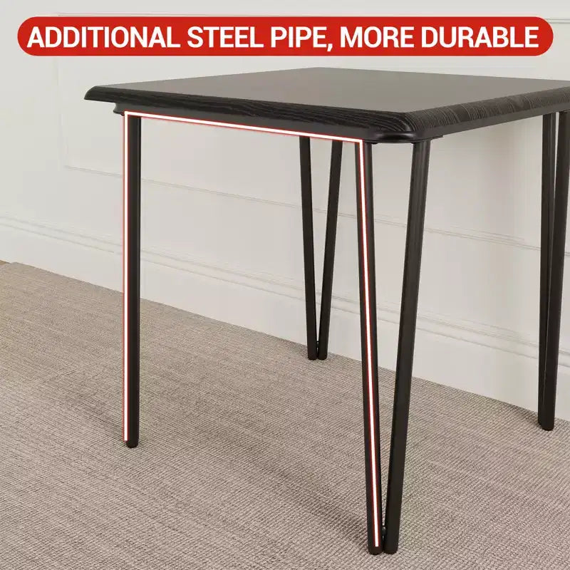 Table à manger pour 2, Ensemble table et chaises petites pour 2, Ensemble de dînette carré pour 2, Ensembles de 3 pièces pour cuisine et salle à manger pour petits espaces, appartement, bureau à domicile
