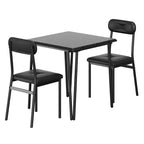 Table à manger pour 2, Ensemble table et chaises petites pour 2, Ensemble de dînette carré pour 2, Ensembles de 3 pièces pour cuisine et salle à manger pour petits espaces, appartement, bureau à domicile