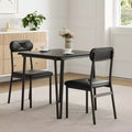 Dining Table for 2,Small Table & Chairs Set of 2,Square Dinette Set for 2,3 Piece Kitchen & Dining Room Sets for Small Space,Apartment,Home Office