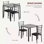 Ensemble de cuisine 3 pièces Table à manger en bois pour 2 personnes Table et chaises carrées Petit ensemble de table de ferme pour cuisine restaurant