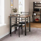 Ensemble de cuisine 3 pièces Table à manger en bois pour 2 personnes Table et chaises carrées Petit ensemble de table de ferme pour cuisine restaurant