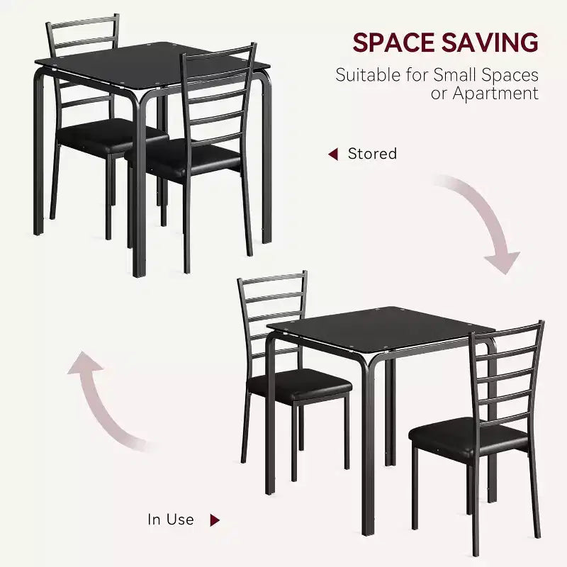 Ensemble de cuisine 3 pièces Table à manger en bois pour 2 personnes Table et chaises carrées Petit ensemble de table de ferme pour cuisine restaurant